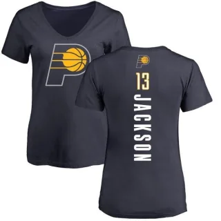 Mark Jackson Women's Indiana Pacers Navy Backer T-Shirt