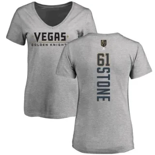 Mark Stone Women's Vegas Golden Knights Backer Slim Fit V-Neck T-Shirt - Heathered Gray