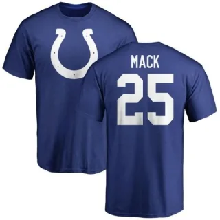 Marlon Mack Indianapolis Colts Name & Number Logo T-Shirt - Royal