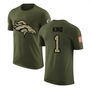 Marquette King Denver Broncos Olive Salute to Service Legend T-Shirt