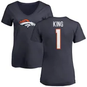 Marquette King Women's Denver Broncos Name & Number Logo Slim Fit T-Shirt - Navy