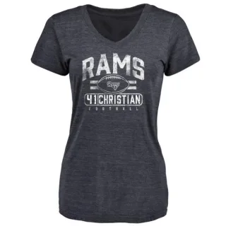 Marqui Christian Women's Los Angeles Rams Flanker Tri-Blend T-Shirt - Navy