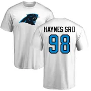 Marquis Haynes Carolina Panthers Name & Number Logo T-Shirt - White