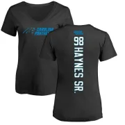 Marquis Haynes Women's Carolina Panthers Backer Slim Fit T-Shirt - Black