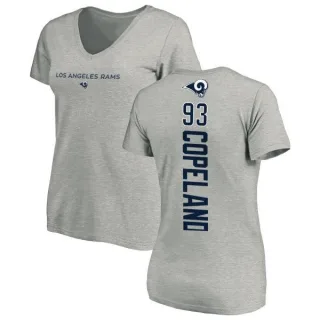 Marquise Copeland Women's Los Angeles Rams Backer V-Neck T-Shirt - Ash