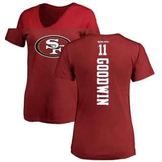 Marquise Goodwin Women's San Francisco 49ers Backer Slim Fit T-Shirt - Red