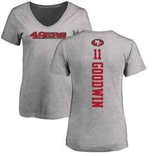 Marquise Goodwin Women's San Francisco 49ers Backer V-Neck T-Shirt - Ash