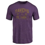 Marshal Yanda Baltimore Ravens Flanker Tri-Blend T-Shirt - Purple