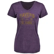 Marshal Yanda Women's Baltimore Ravens Flanker Tri-Blend T-Shirt - Purple