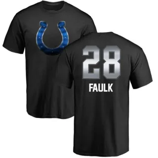 Marshall Faulk Indianapolis Colts Midnight Mascot T-Shirt - Black