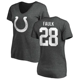 Marshall Faulk Women's Indianapolis Colts One Color T-Shirt - Ash