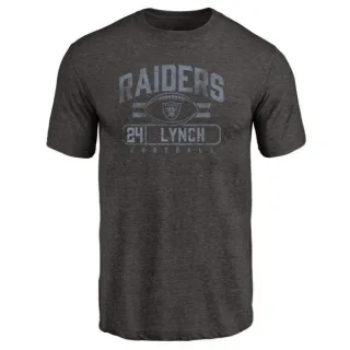 Marshawn Lynch Oakland Raiders Flanker Tri-Blend T-Shirt - Black