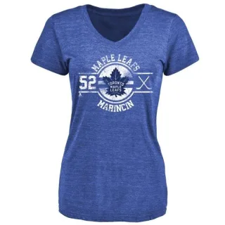 Martin Marincin Women's Toronto Maple Leafs Insignia Tri-Blend T-Shirt - Royal