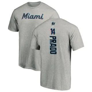 Martin Prado Miami Marlins Backer T-Shirt - Ash