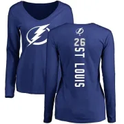 Martin St. Louis Women's Tampa Bay Lightning Backer V-Neck Long-Sleeve T-Shirt - Royal