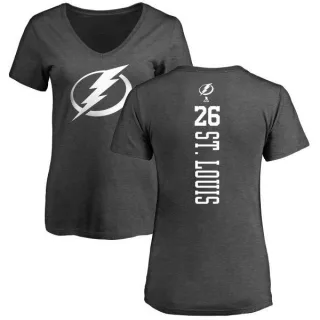 Martin St. Louis Women's Tampa Bay Lightning One Color Backer T-Shirt - Charcoal