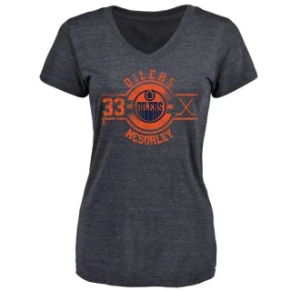 Marty Mcsorley Women's Edmonton Oilers Insignia Tri-Blend T-Shirt - Royal