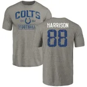 Marvin Harrison Indianapolis Colts Gray Distressed Name & Number Tri-Blend T-Shirt