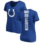 Marvin Harrison Women's Indianapolis Colts Backer Slim Fit T-Shirt - Royal