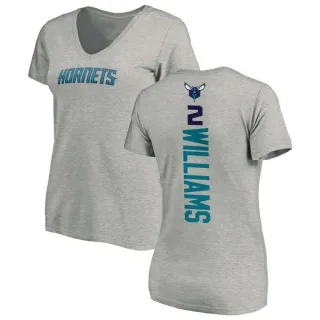 Marvin Williams Women's Charlotte Hornets Ash Backer T-Shirt
