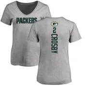 Mason Crosby Women's Green Bay Packers Backer V-Neck T-Shirt - Ash