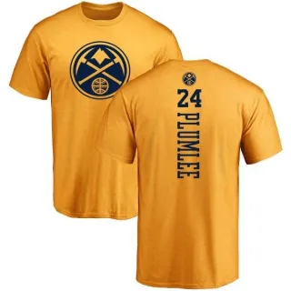 Mason Plumlee Denver Nuggets Gold One Color Backer T-Shirt