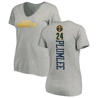 Mason Plumlee Women's Denver Nuggets Ash Backer T-Shirt