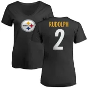 Mason Rudolph Women's Pittsburgh Steelers Name & Number Logo Slim Fit T-Shirt - Black