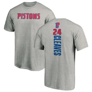 Mateen Cleaves Detroit Pistons Ash Backer T-Shirt