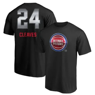 Mateen Cleaves Detroit Pistons Black Midnight Mascot T-Shirt