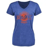 Mathew Barzal Women's New York Islanders Insignia Tri-Blend T-Shirt - Royal