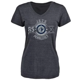 Mathieu Perreault Women's Winnipeg Jets Insignia Tri-Blend T-Shirt - Navy