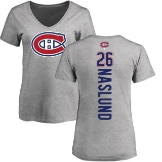 Mats Naslund Women's Montreal Canadiens Backer T-Shirt - Ash