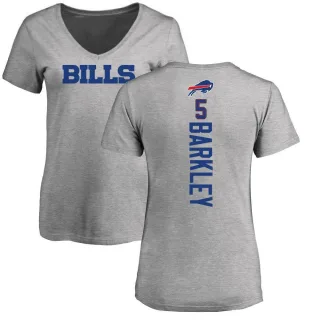 Matt Barkley Women's Buffalo Bills Backer V-Neck T-Shirt - Ash