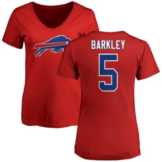 Matt Barkley Women's Buffalo Bills Name & Number Logo Slim Fit T-Shirt - Red