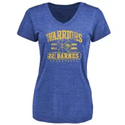 Matt Barnes Women's Golden State Warriors Royal Baseline Tri-Blend T-Shirt