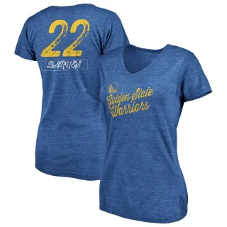 Matt Barnes Women's Golden State Warriors Royal Sideline Tri-Blend V-Neck T-Shirt