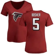 Matt Bosher Women's Atlanta Falcons Name & Number Logo Slim Fit T-Shirt - Red