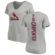 Matt Carpenter Women's St. Louis Cardinals Backer Slim Fit T-Shirt - Ash