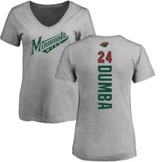 Matt Dumba Women's Minnesota Wild Backer T-Shirt - Ash