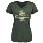 Matt Dumba Women's Minnesota Wild Insignia Tri-Blend T-Shirt - Green