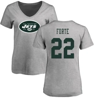 Matt Forte Women's New York Jets Name & Number Logo Slim Fit T-Shirt - Ash