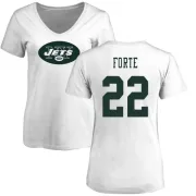 Matt Forte Women's New York Jets Name & Number Logo Slim Fit T-Shirt - White