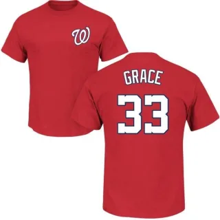 Matt Grace Washington Nationals Name & Number T-Shirt - Red