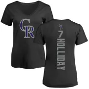 Matt Holliday Women's Colorado Rockies Backer Slim Fit T-Shirt - Black