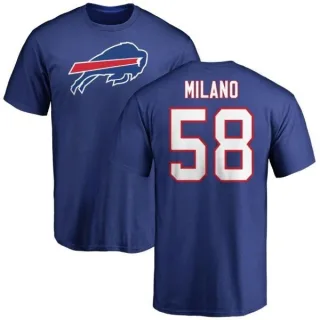 Matt Milano Buffalo Bills Name & Number Logo T-Shirt - Royal