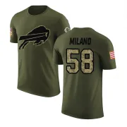 Matt Milano Buffalo Bills Olive Salute to Service Legend T-Shirt