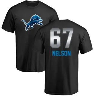 Matt Nelson Detroit Lions Midnight Mascot T-Shirt - Black