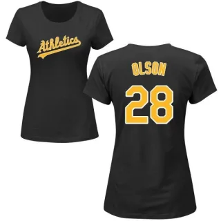 Matt Olson Women's Oakland Athletics Name & Number T-Shirt - Black