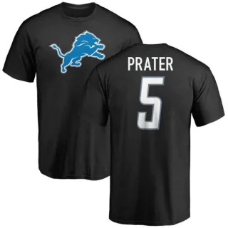 Matt Prater Detroit Lions Name & Number Logo T-Shirt - Black